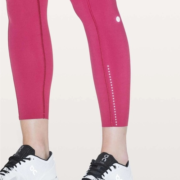 Lululemon Fast Free Tight II Leggings 6 Star Ruby Reflective Nulux 25" Pockets - Picture 6 of 15